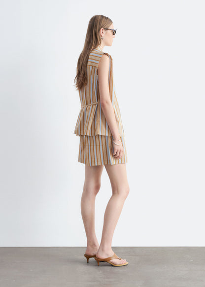 High-Waist Cotton Shorts