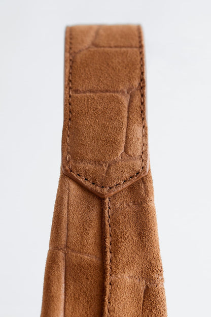 Small Suede Croco Tote Bag
