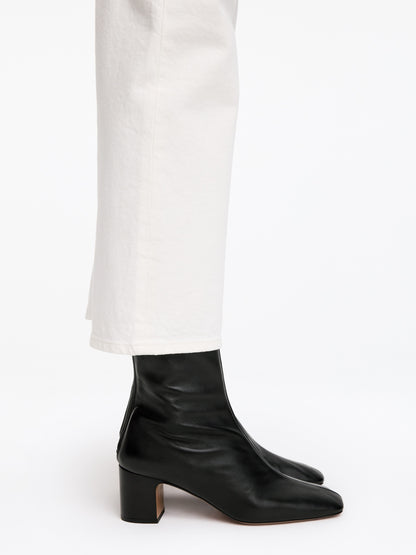 Leather Sock Ankle Boots