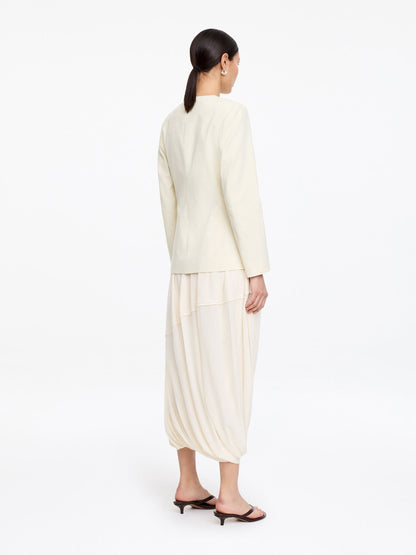 Linen-Blend Blazer