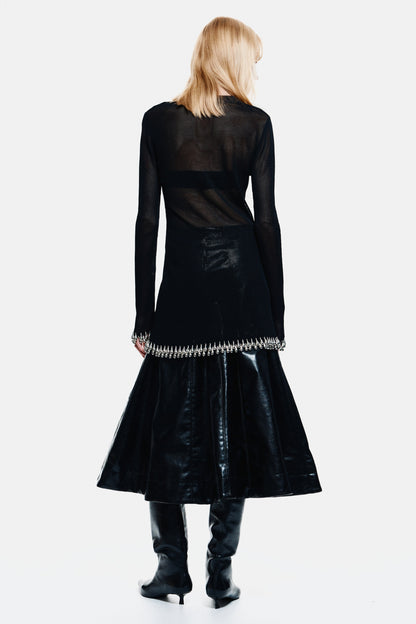 Bead-trimmed net top
