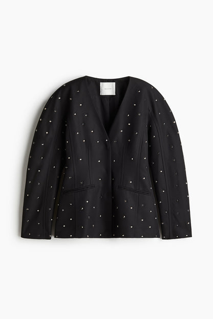 Rhinestone-embellished jacket