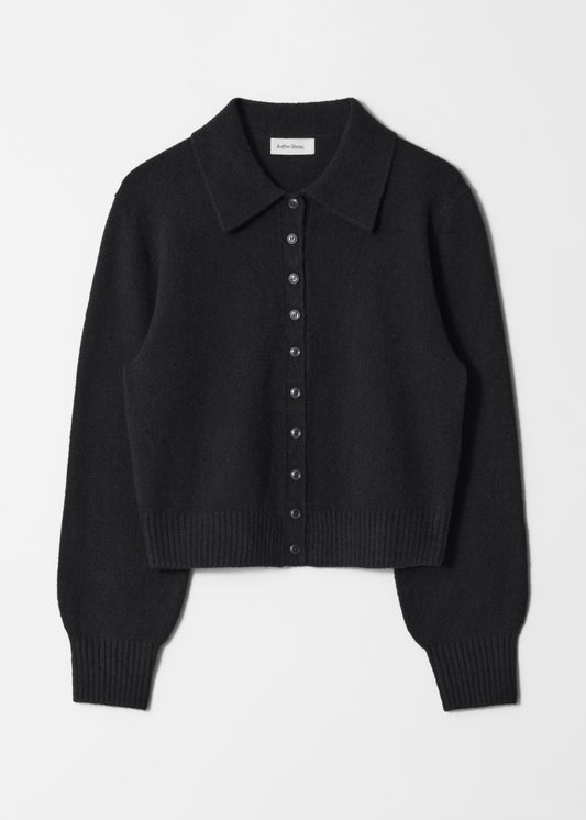 Knitted Collar Cardigan