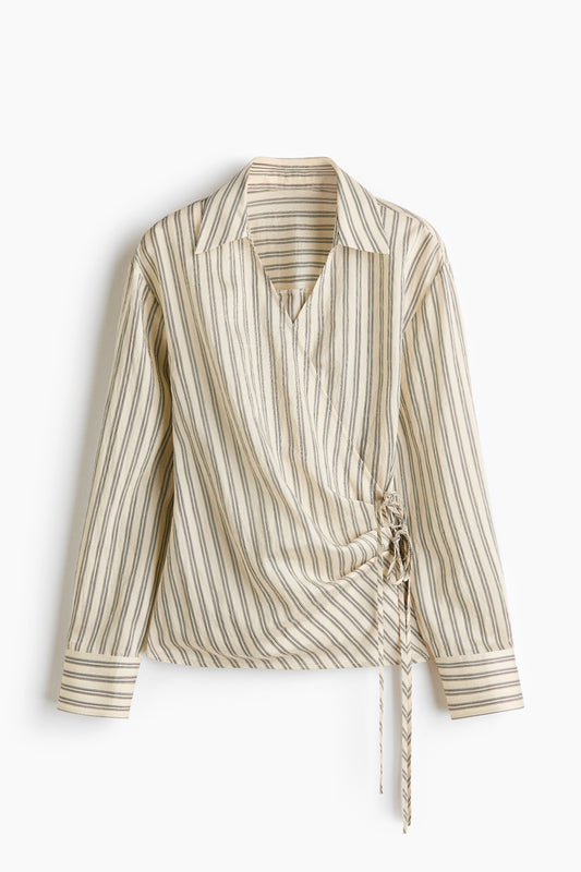 Striped Wrap shirt