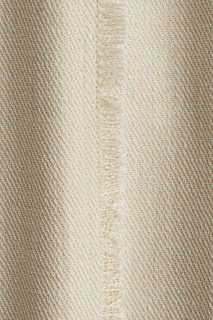 Frayed-edge twill top