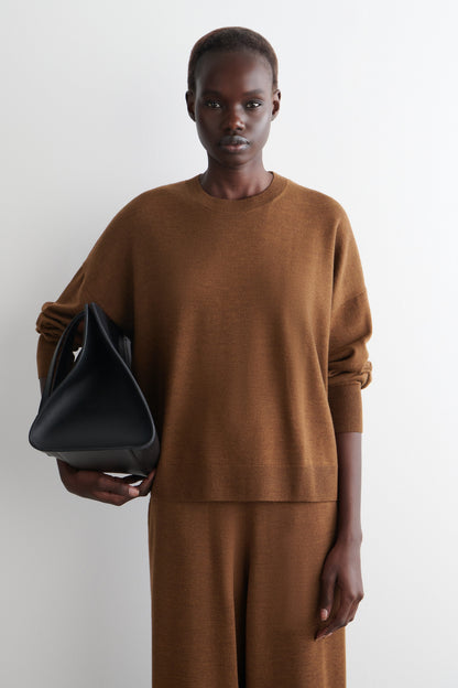 Merino wool crew-neck jumper