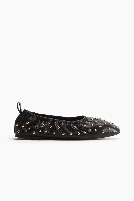 Studded ballet pumps