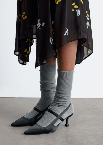 Asymmetric Midi Skirt