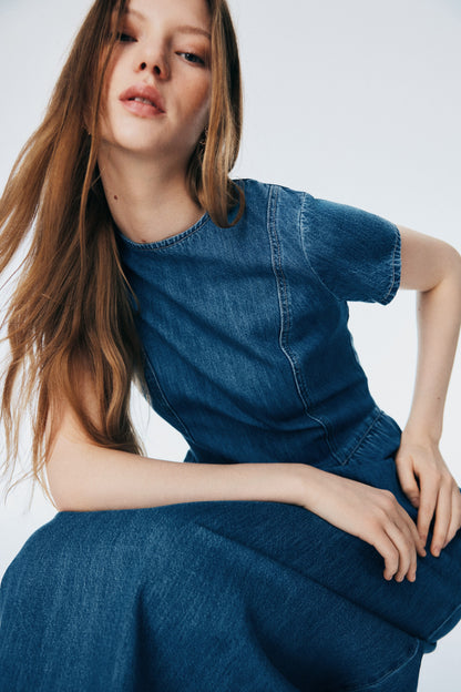 Denim maxi dress