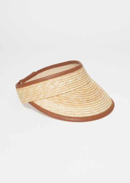 Accent-Trim Straw Sun Visor