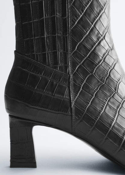 Kitten Heel Suede Ankle Boots
