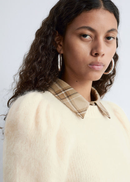 Mohair-Blend Puff-Sleeve Jumper
