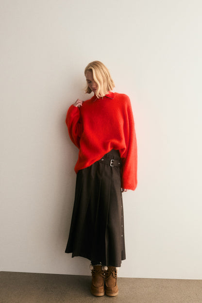 Oversized mohair-blend jumper
