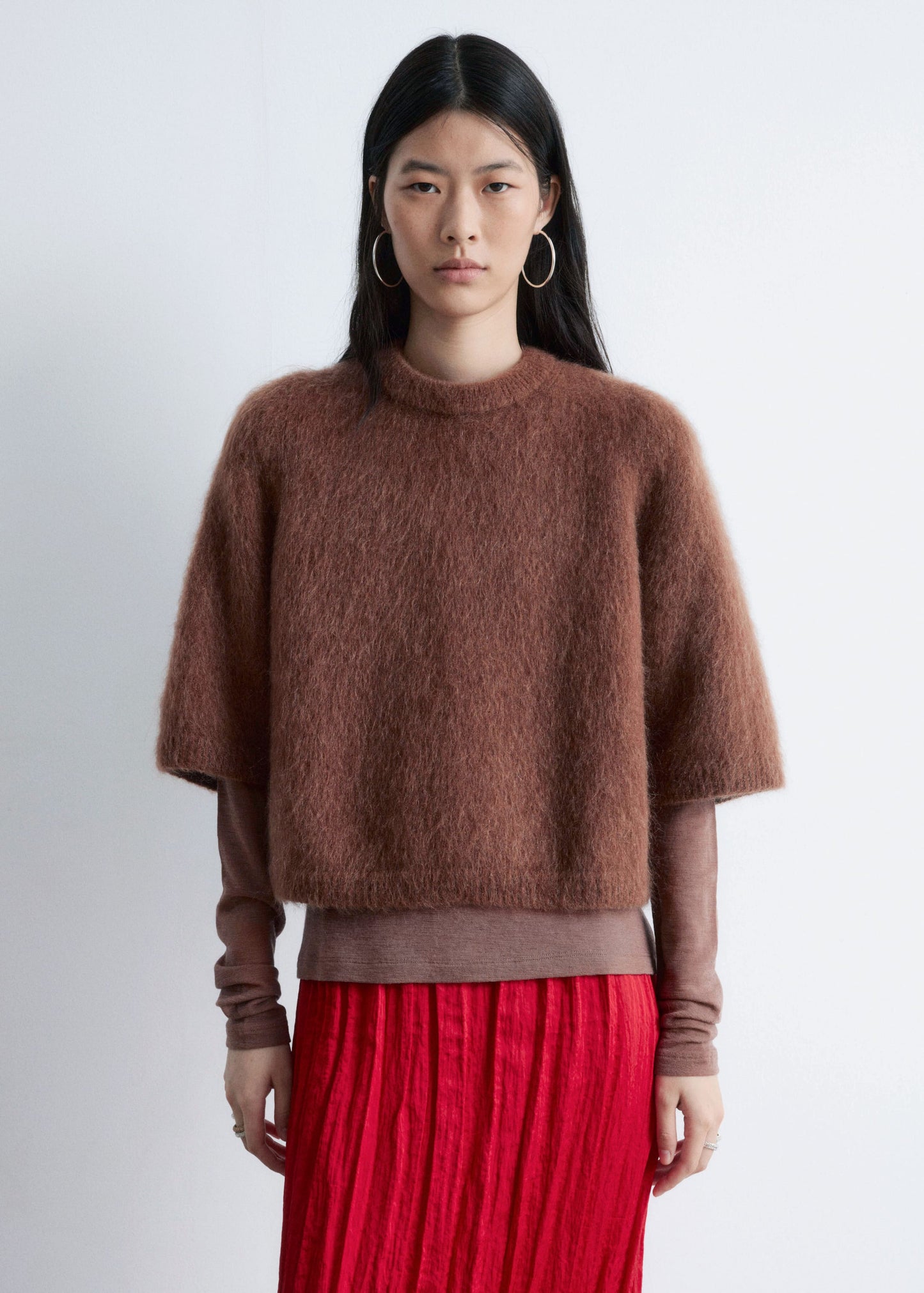Mohair-Blend Knitted T-shirt