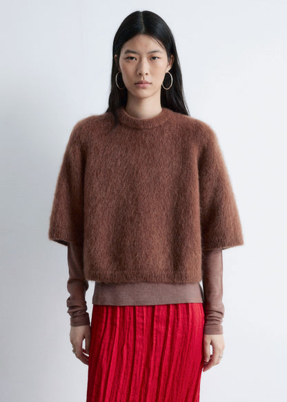 Mohair-Blend Knitted T-shirt