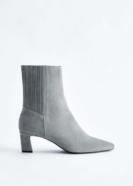 Kitten Heel Suede Ankle Boots