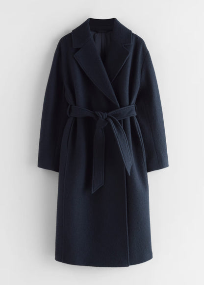 Voluminous Belted Wool Coat