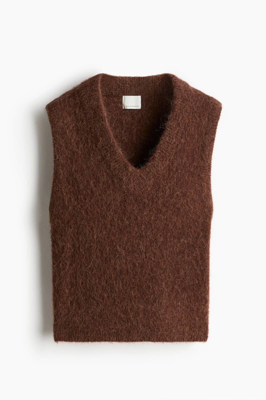 Alpaca-blend sweater vest