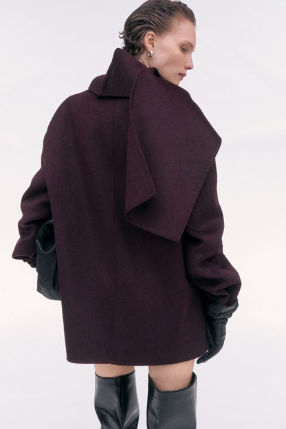 Handmade wool-blend coat