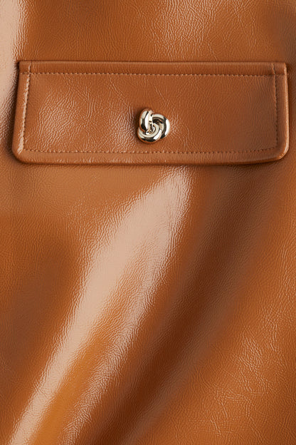 Coated mini skirt