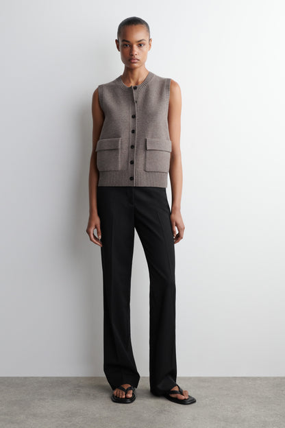 Merino Wool Buttoned Vest