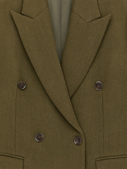 Tailored Wool-Blend Coat