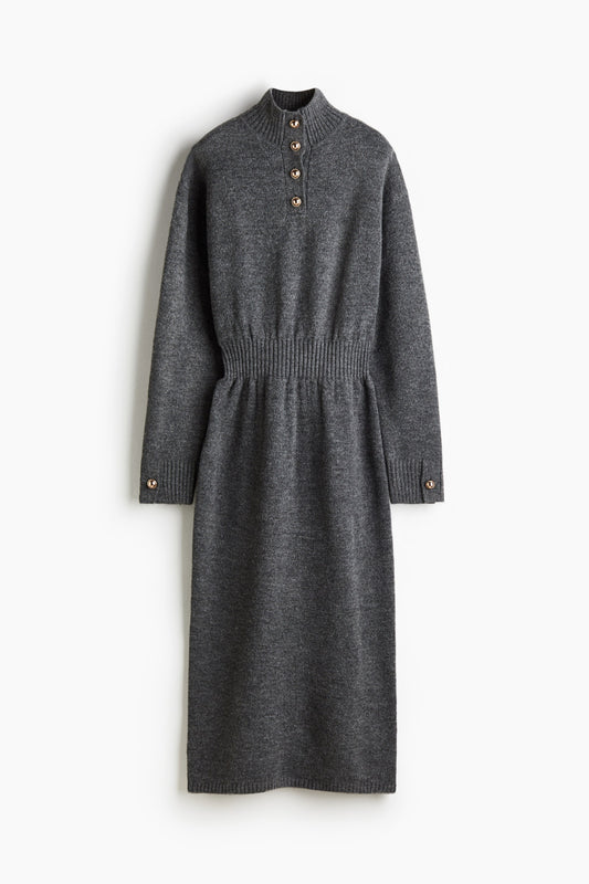 Knitted turtleneck dress