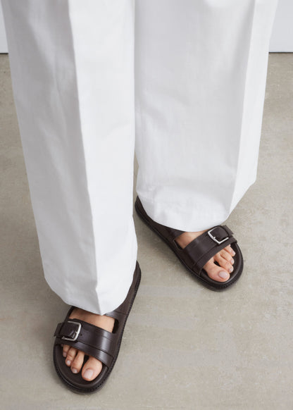 Buckled Leather Sandals