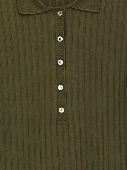Wide-Rib Polo Shirt