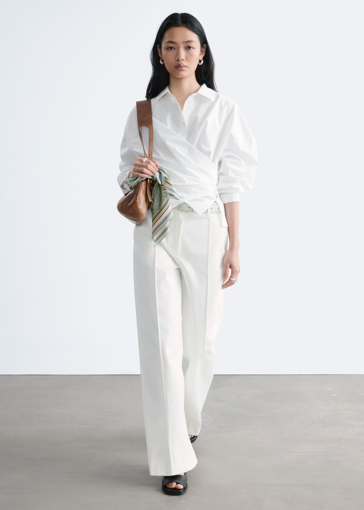 Tie-Waist Cotton Shirt