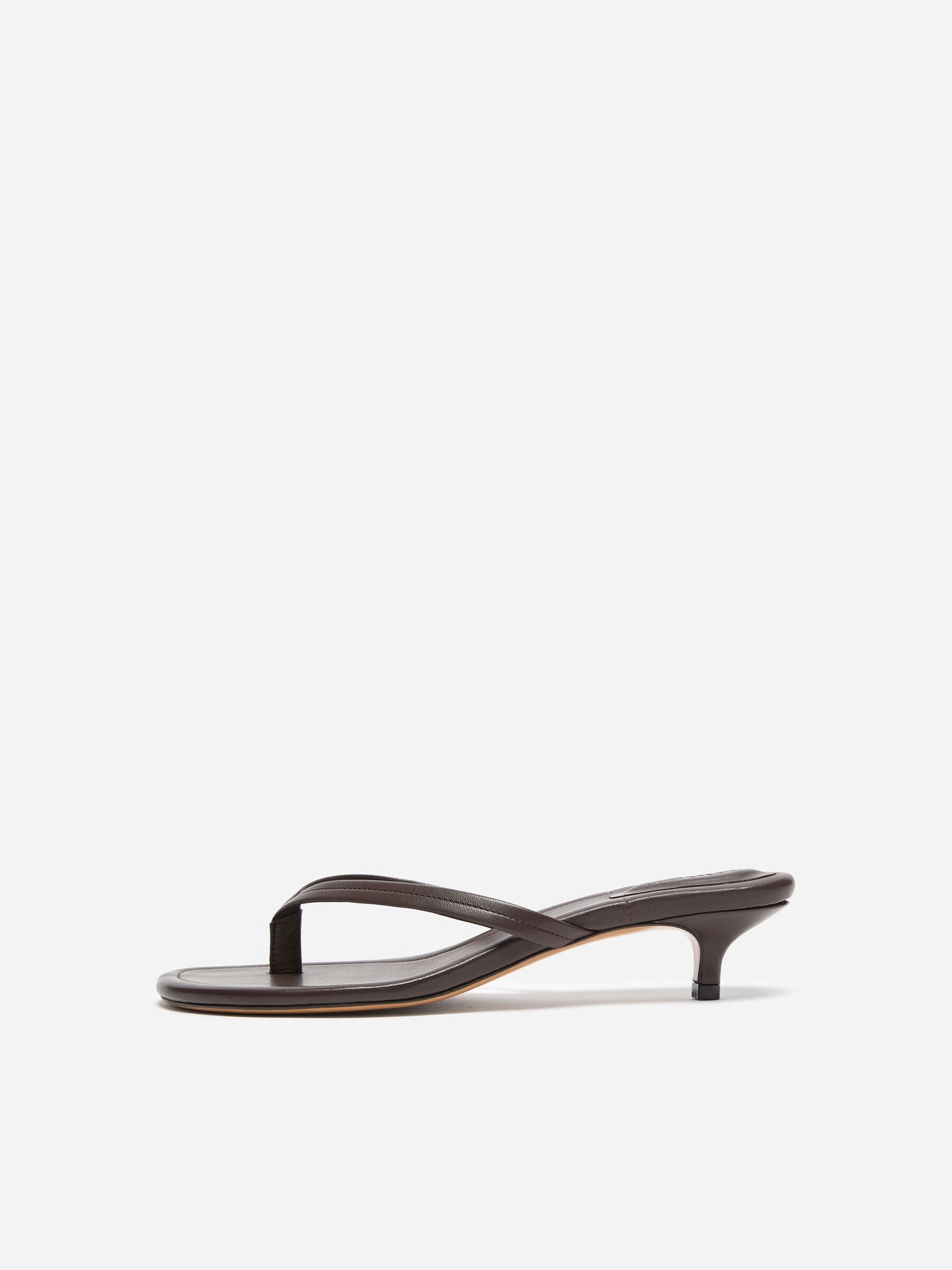 Kitten-heel flip flops