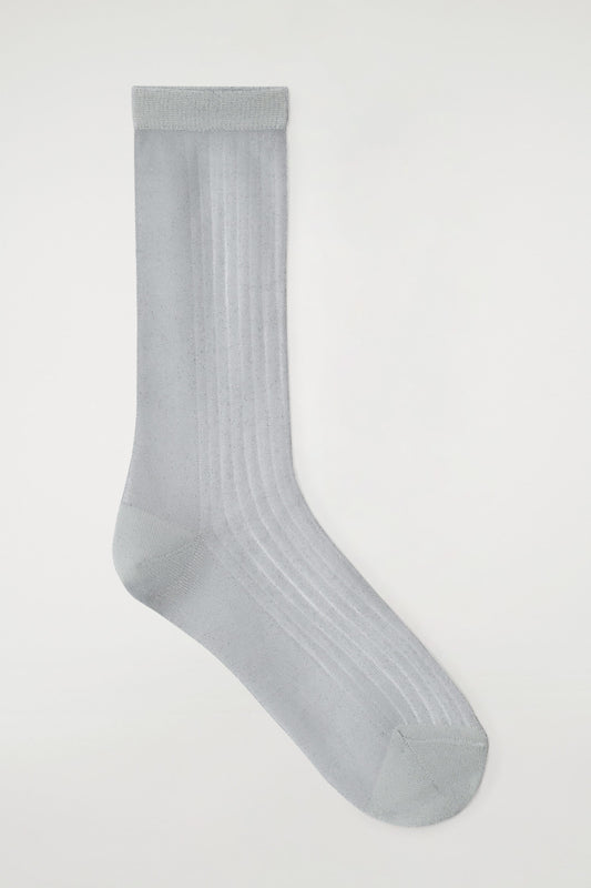 Ribbed Sheer Socks