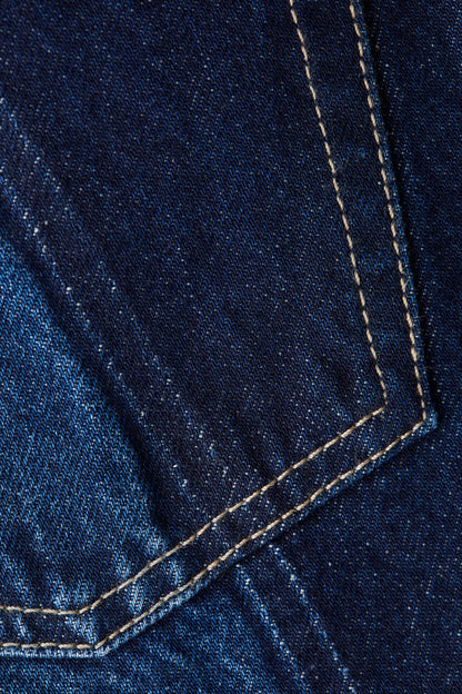 Two-toned straight-leg jeans