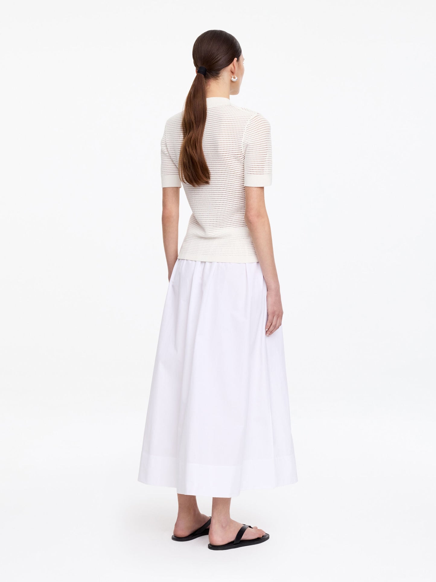 Pointelle V-Neck Top