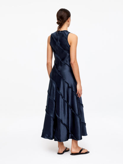 Frill Satin Dress