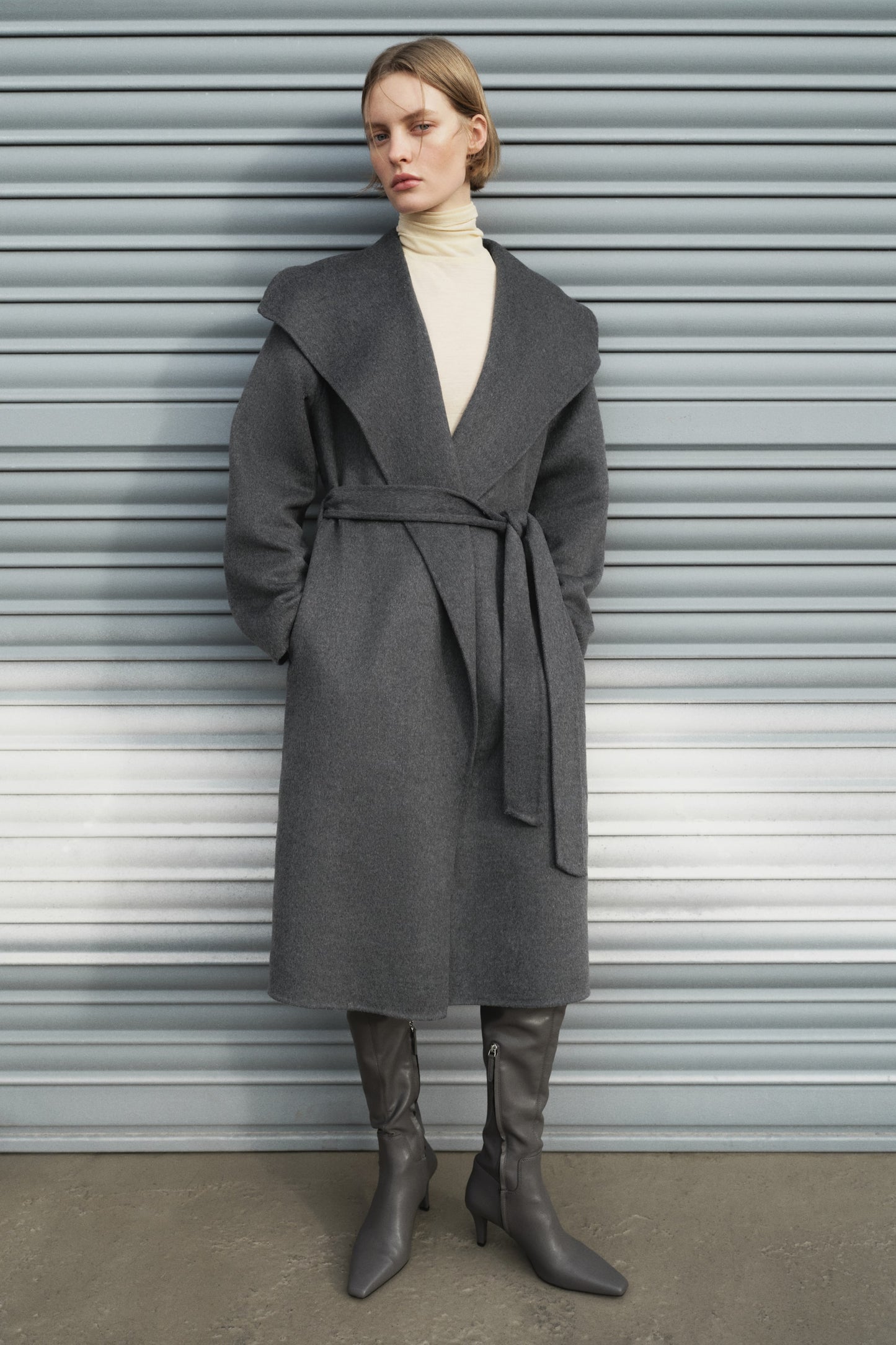 Handmade wool-blend coat