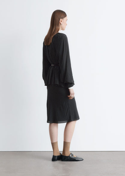 Balloon-Sleeve Blouse