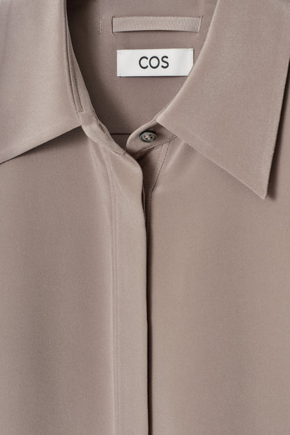 Longline silk shirt