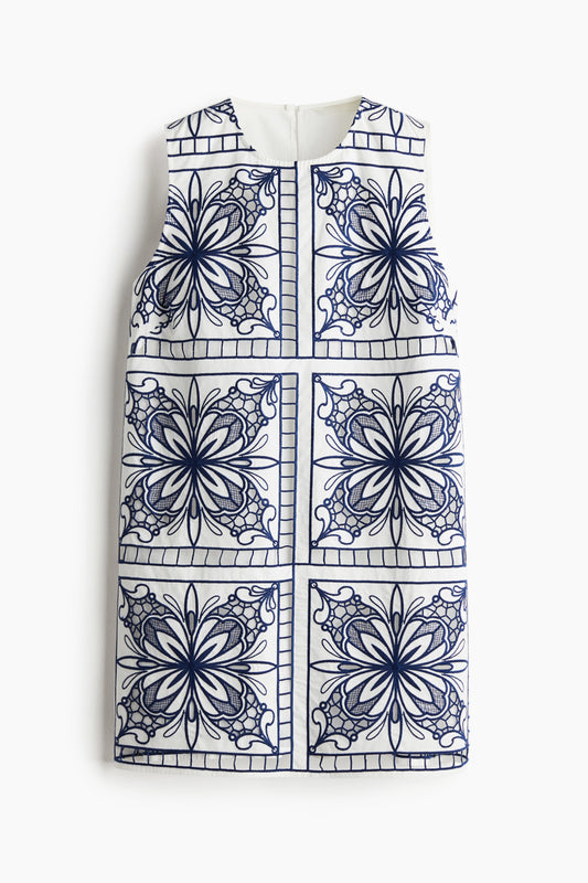 Broderie anglaise shift dress