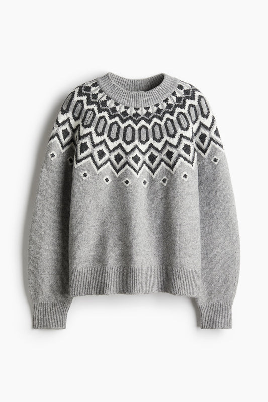 Jacquard-knit jumper