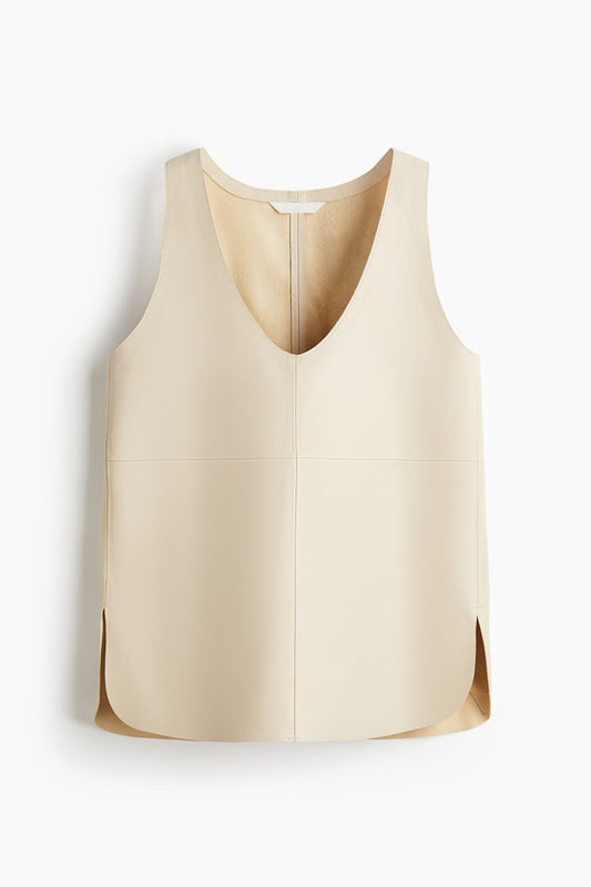 Leather vest top