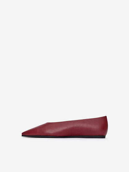 Pointy Leather Flats