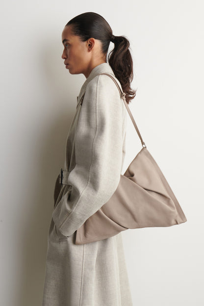 Twisted Leather Clutch Bag