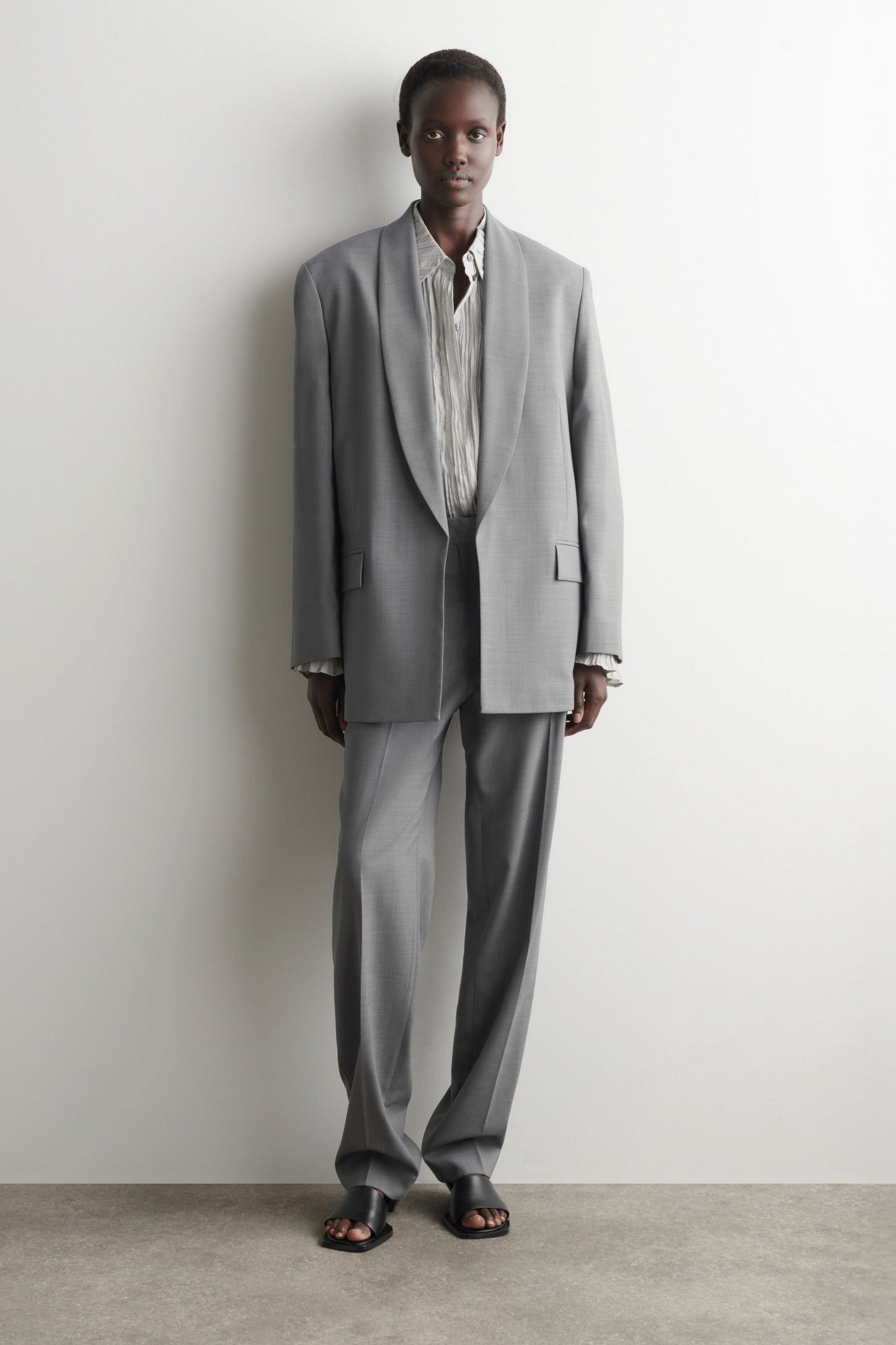 Shawl-Collar Wool Blazer