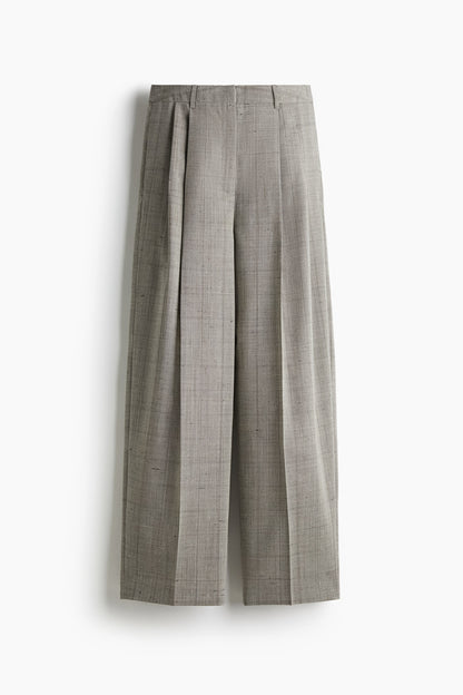 Tailored wool-blend trousers