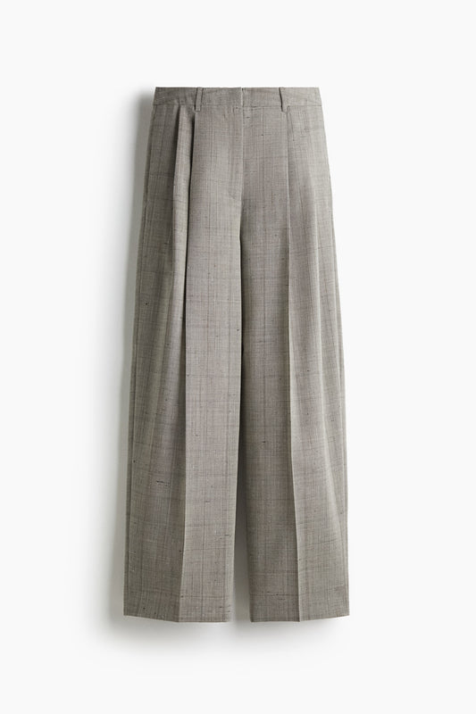 Tailored wool-blend trousers
