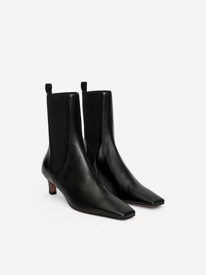 Square-Toe Ankle Boots