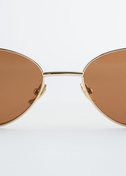 Wire-Frame Oval Sunglasses