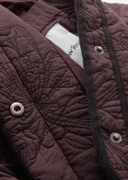 Floral Pattern Quilted Jacket