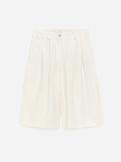 Tailored Linen Shorts
